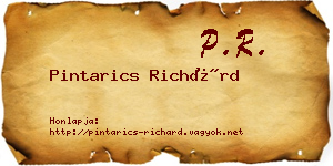 Pintarics Richárd névjegykártya
